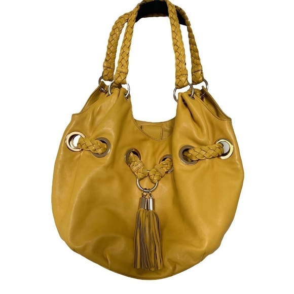 Michael Kors Collection Handbags - MICHAEL KORS SIGNATURE YELLOW HANDBAG